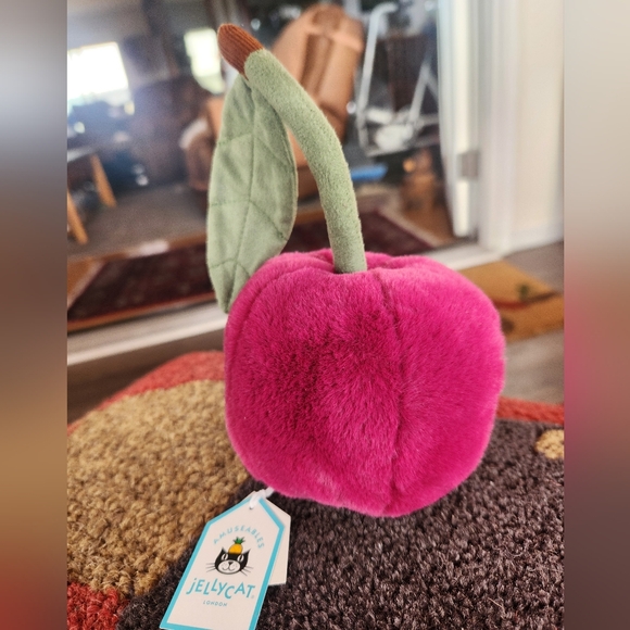 Jellycat Amuseable Cherry 🍒 5x4" Soft & Plush NWT - Picture 7 of 7